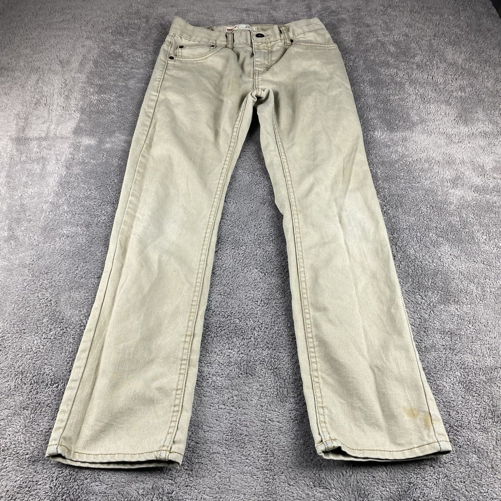 Levis 511 Slim Straight Jeans Boys Youth 14 REG 27x27 Beige Low Rise